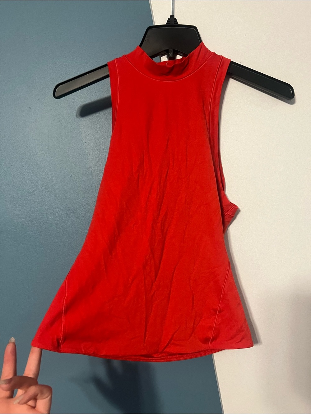 lululemon athletica Red Mock Neck Tank